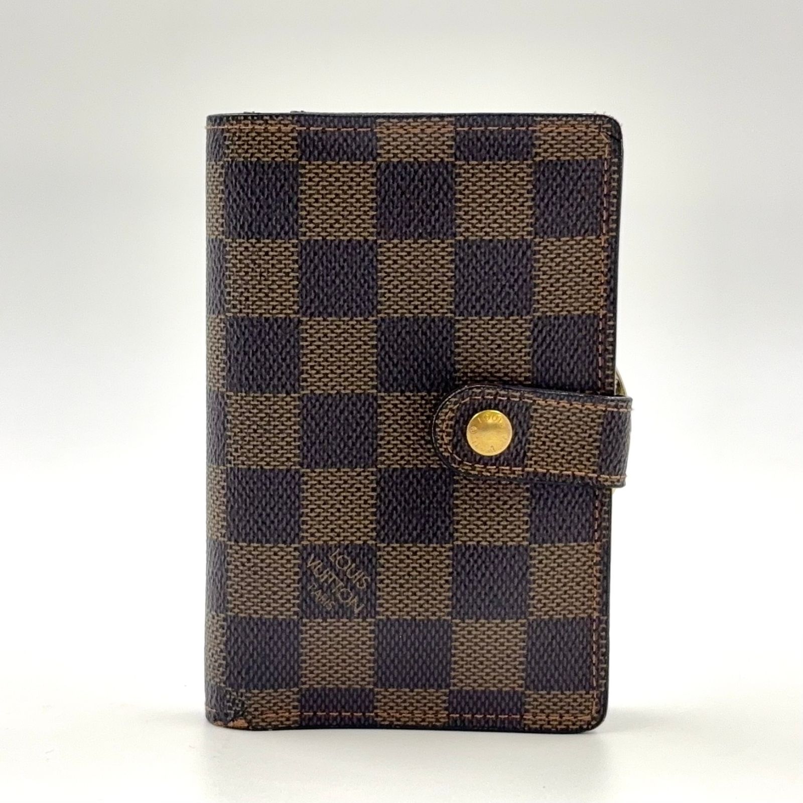 LOUIS VUITTON ポルトフォイユ ヴィエノワ ダミエエベヌ ダミエエベヌ PVC ブラウン 二つ折り財布 N61674