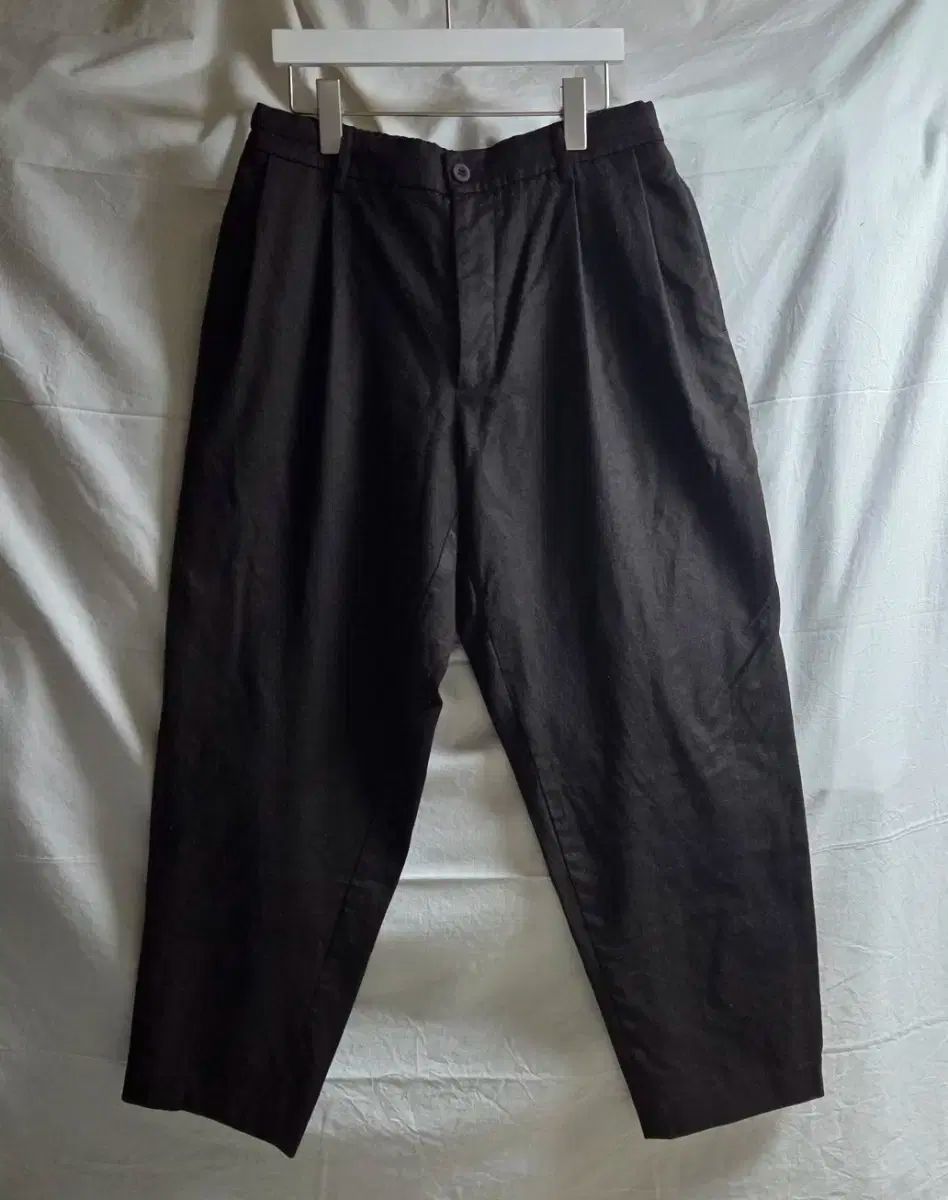 ディグリー ワイド ウール パンツ ダークブラウン L 32 34