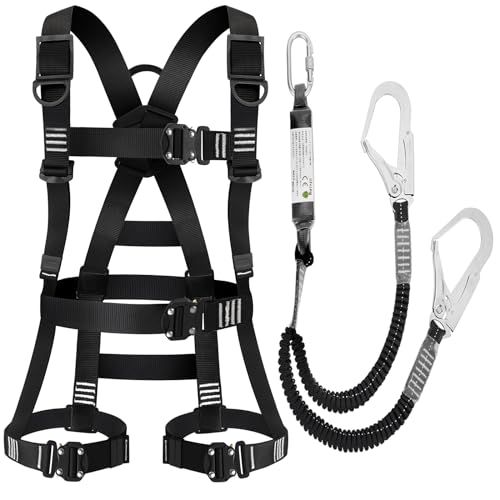 lifning 安全帯 フルハーネス ハーネス フルハーネス安全帯 新規格 セット 墜落制止用器具 サイズ調整 ce367a35