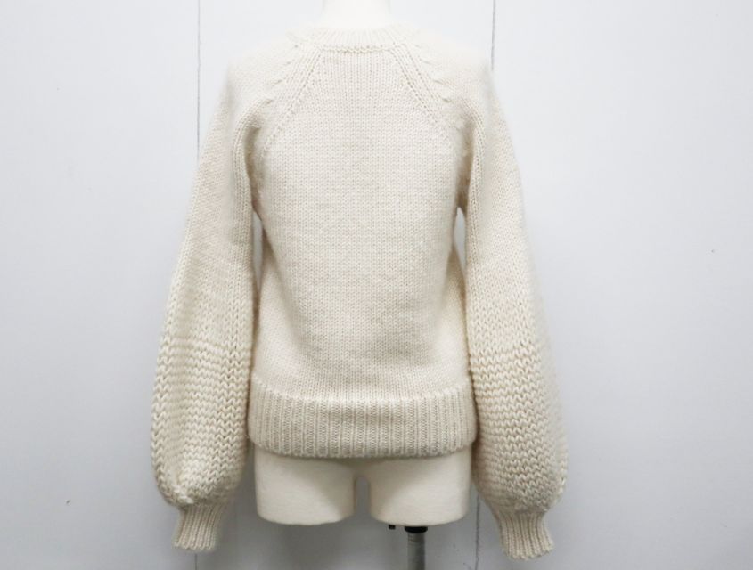 クロエ Chloe バルーンスリーブ セーター ホワイト サイズS ウール シルク ニット トップス