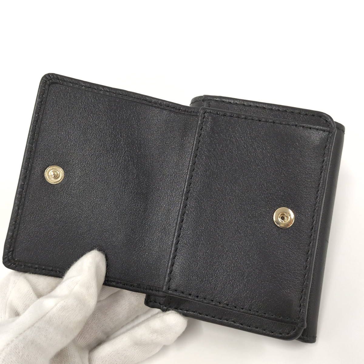  JIMMY CHOO コンパクトウォレット レザー スタースタッズ ブラック 長財布 小物