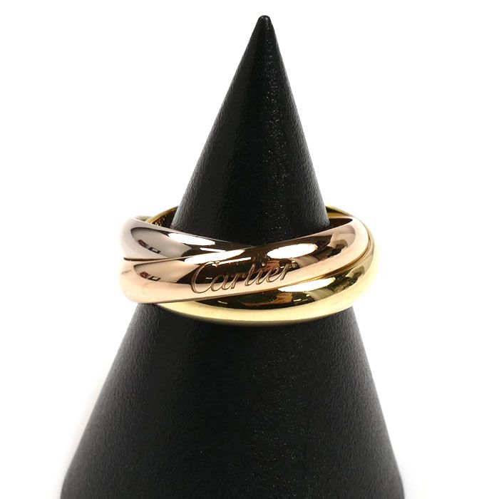 CARTIER カルティエ K18YG PG WG トリニティ リング 指輪 B4234253 13号 53 7.8g レディース