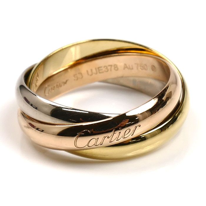 CARTIER カルティエ K 18 YG PG WG トリニティ リング 指輪 13号 53 7.8 g レディース