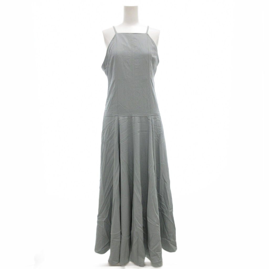 クラネ CLANE キャミワンピース ロング フ 品 青 ブルー GV GY99