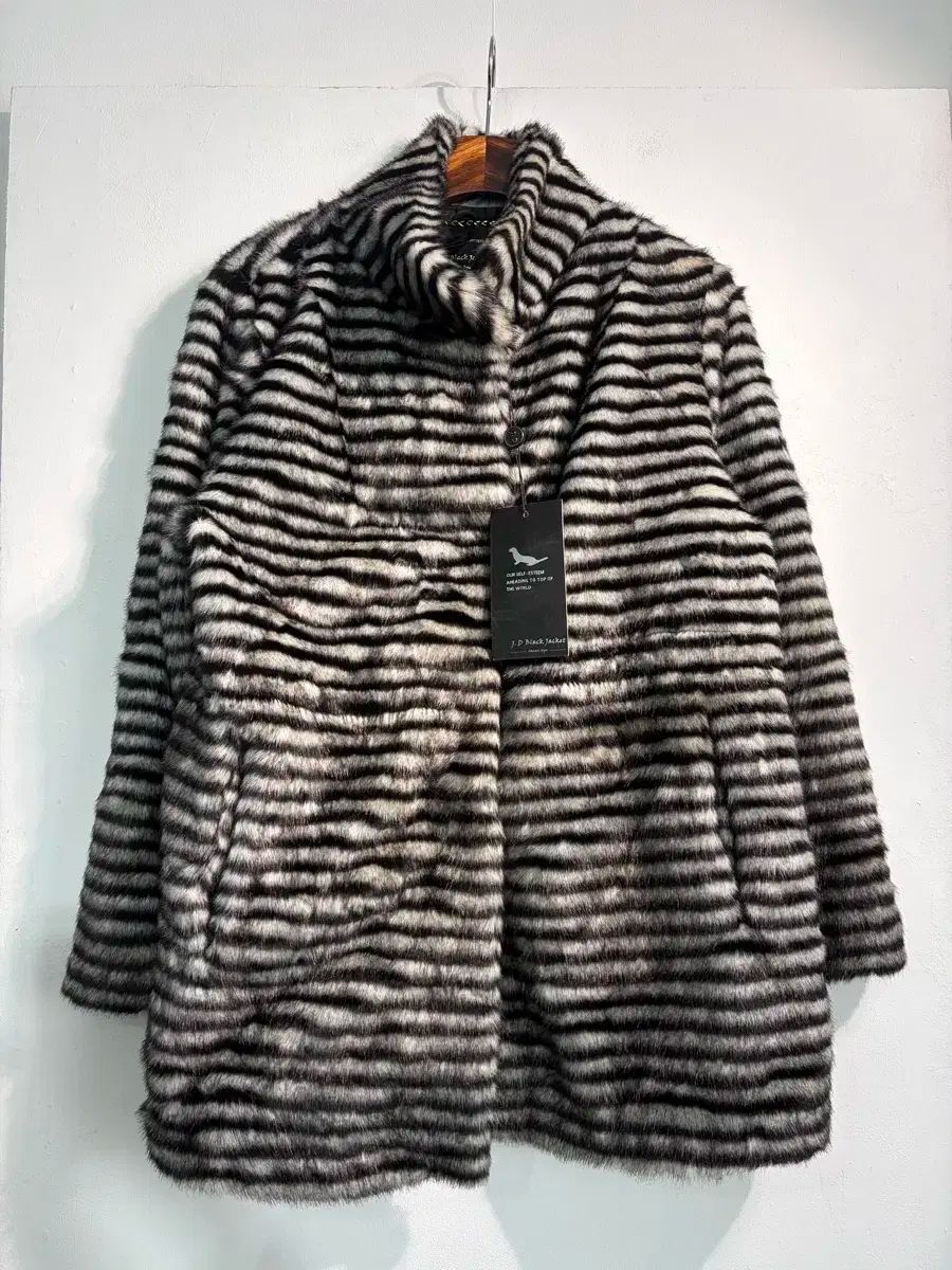 1万円ショップ ゼブラ パータン 人造 ファー ジャケット