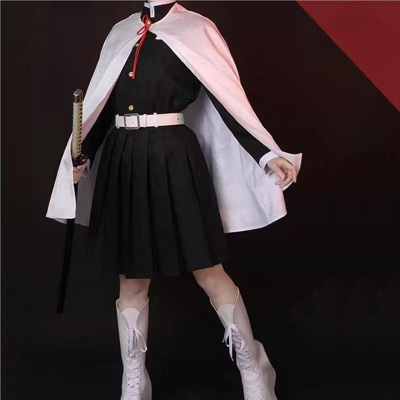 初獣猫 鬼滅の刃 栗花落カナオ 鬼殺隊 和風 コスプレ衣装 フルセット 職人製作