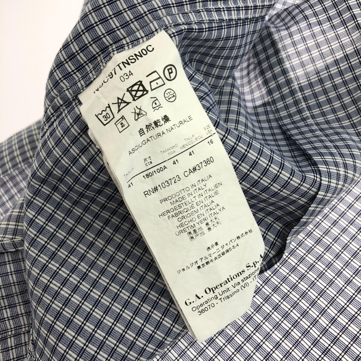 Giorgio Armani チェック柄ポロシャツ 54