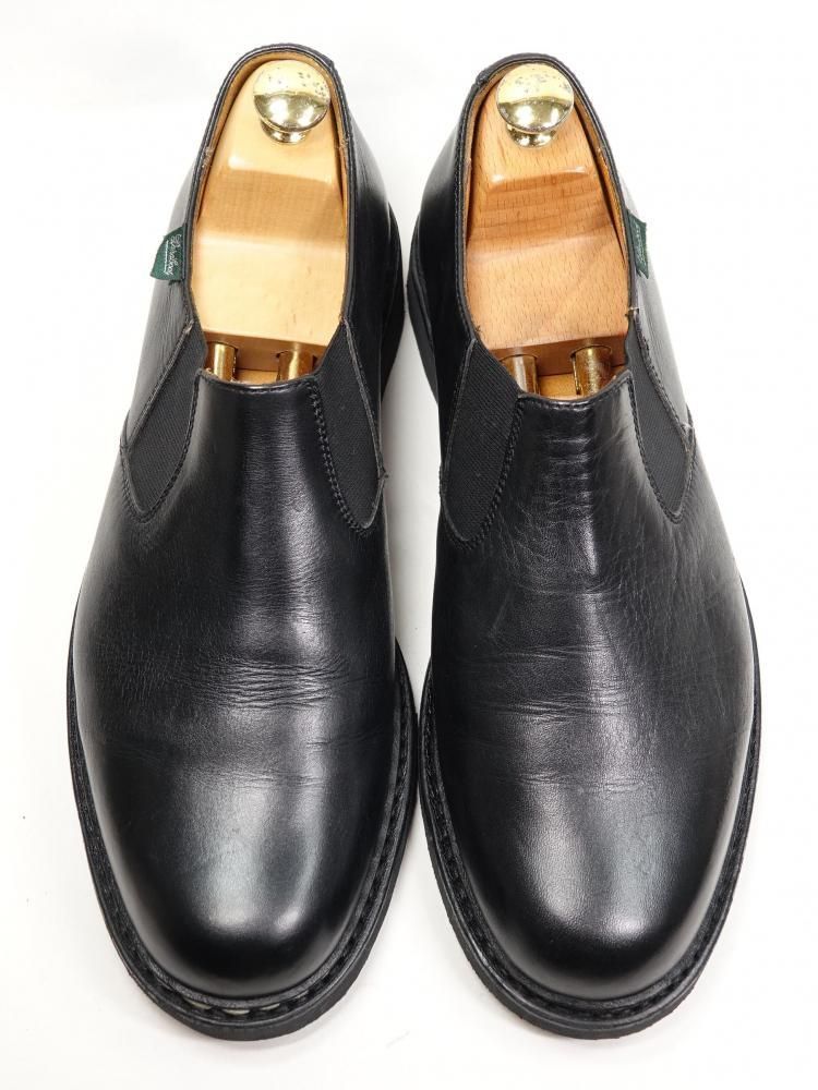 601 1030 上 パラブーツ サイドエラスティック ブラック LISレザー 7.5