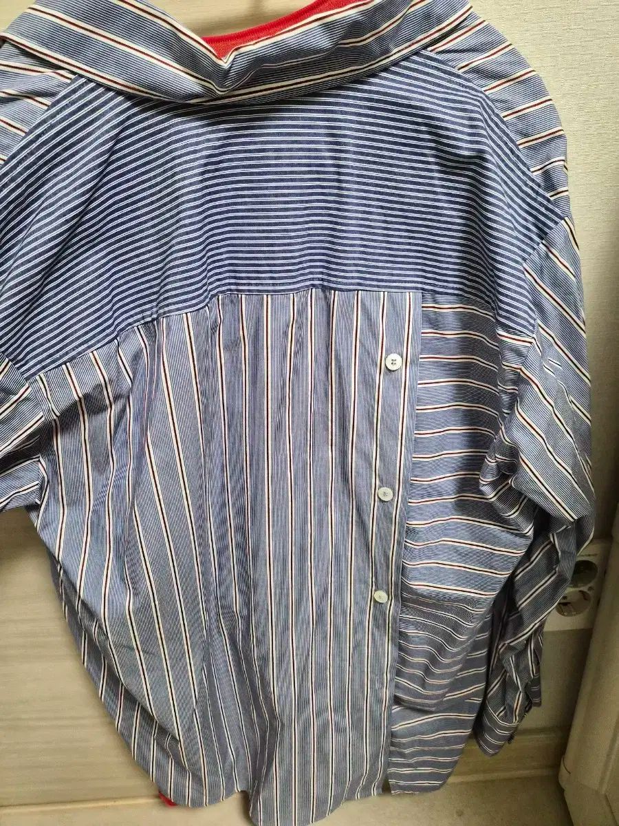 LUCKY CHOUETTE ストライプ シャツ レッド 長袖Tシャツ