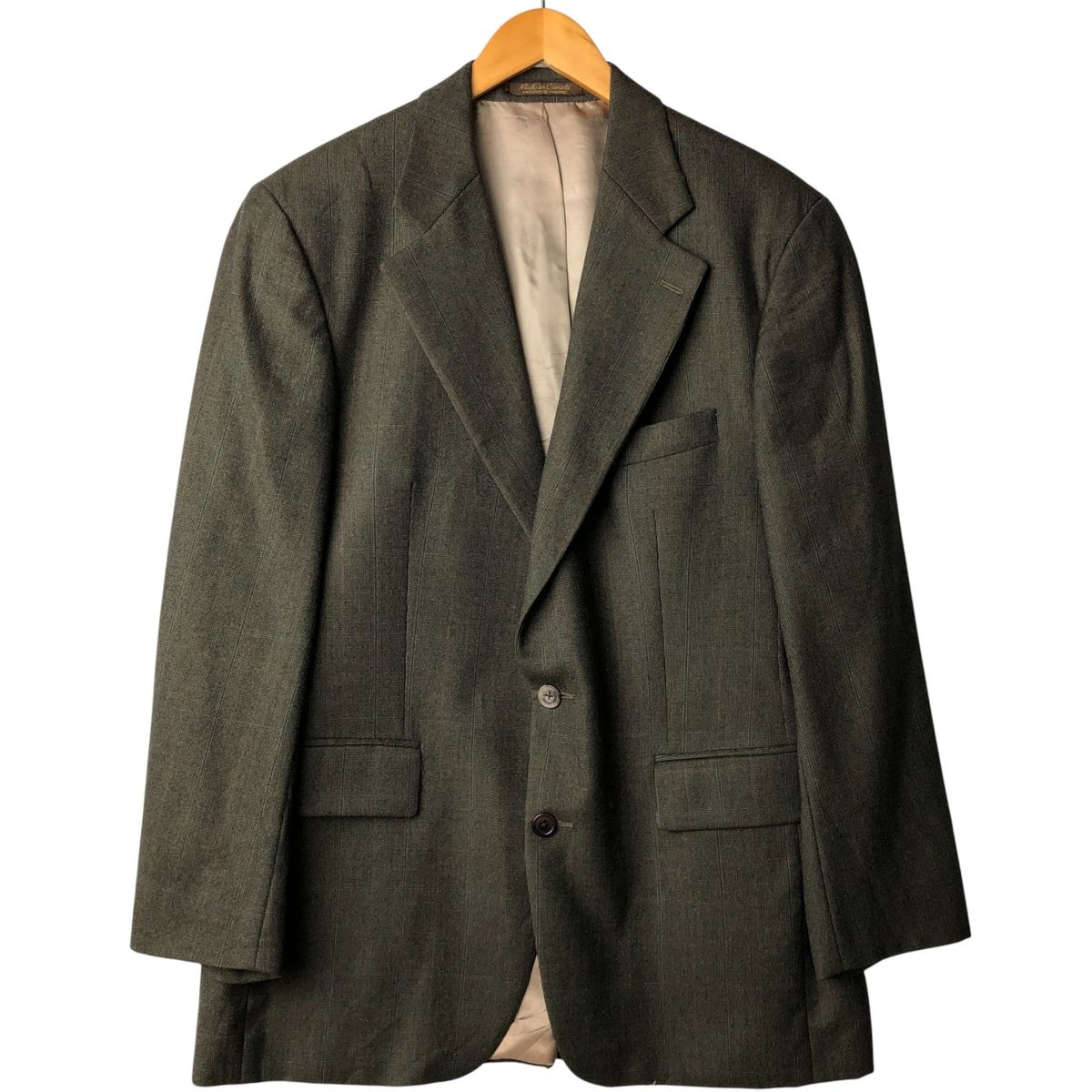 古着 ラルフローレン Ralph Lauren CHAPS チャップス チェック柄 ウールテーラードジャケット カナダ製 メンズL相当 eaa592275