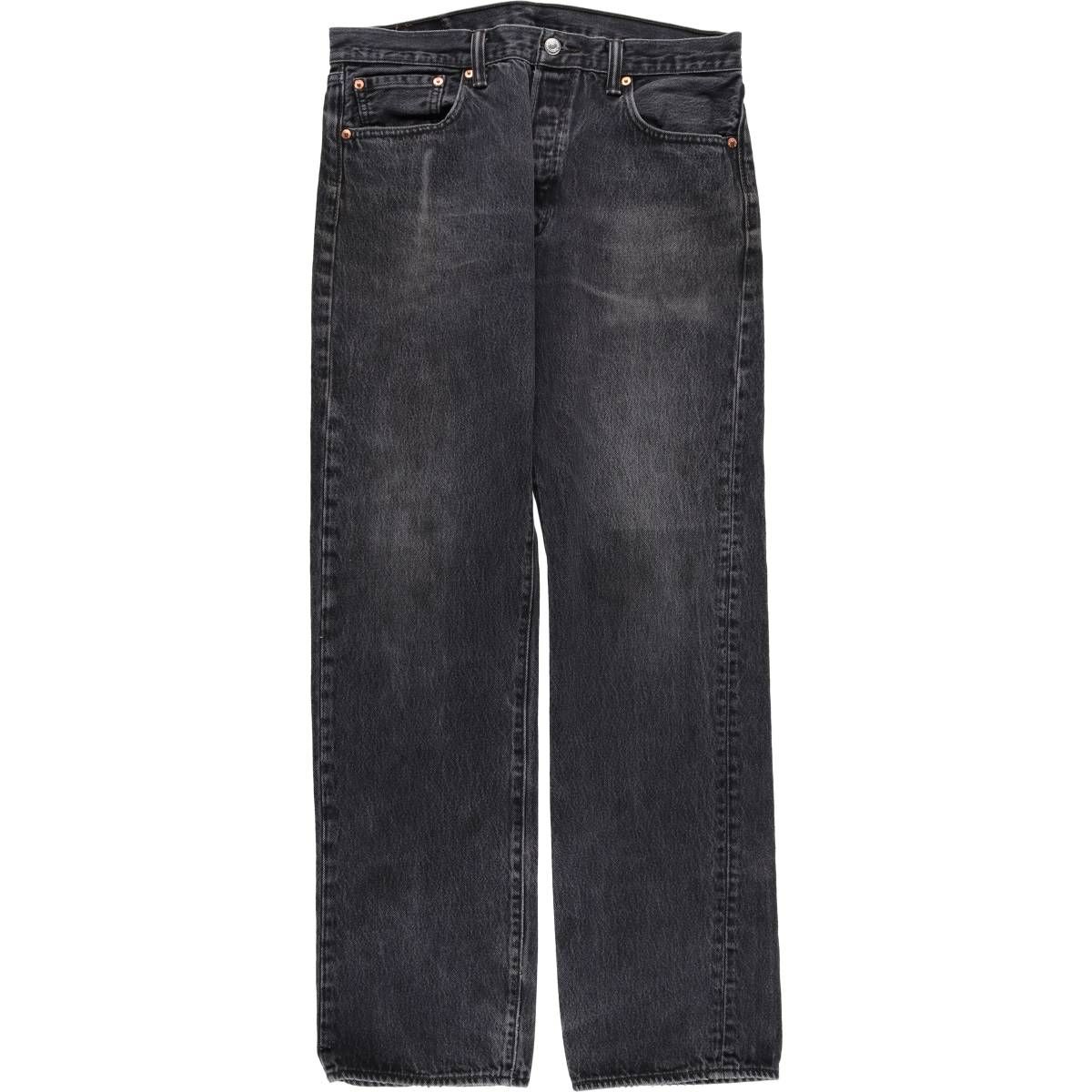 古着 00年代 リーバイス Levi s 501 ブラックデニム ストレートデニムパンツ メンズw 33相当 eaa 595413