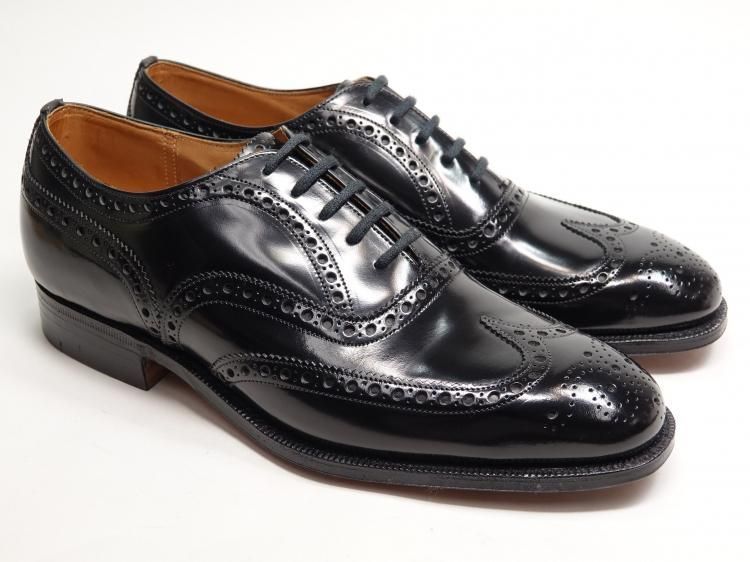 694 1030 程度 旧チャーチ フルブローグ ブラック ブックバインダーカーフ 5F 73