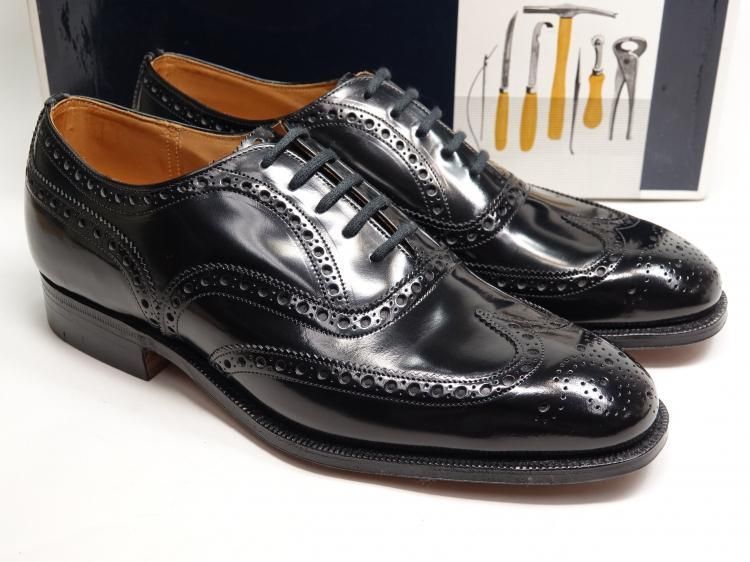 694 1030 程度 旧チャーチ フルブローグ ブラック ブックバインダーカーフ 5F 73