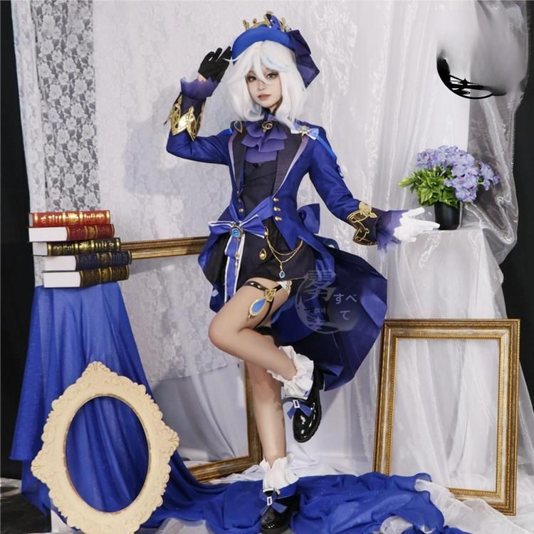 霧都 ウードゥ 原神 フリーナ 黒衣 コスプレ衣装 フカロス 女性用 職人製作