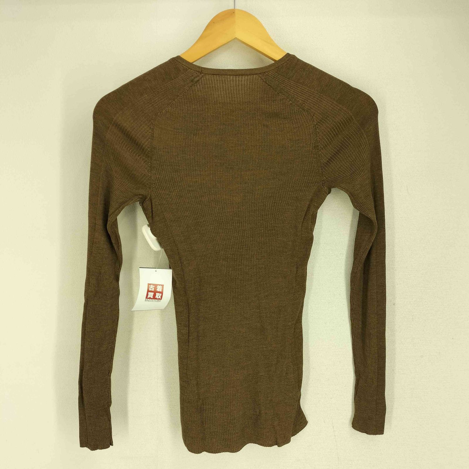 カオス Chaos 18G シルク リブニット クルーネック プルオーバー レディース