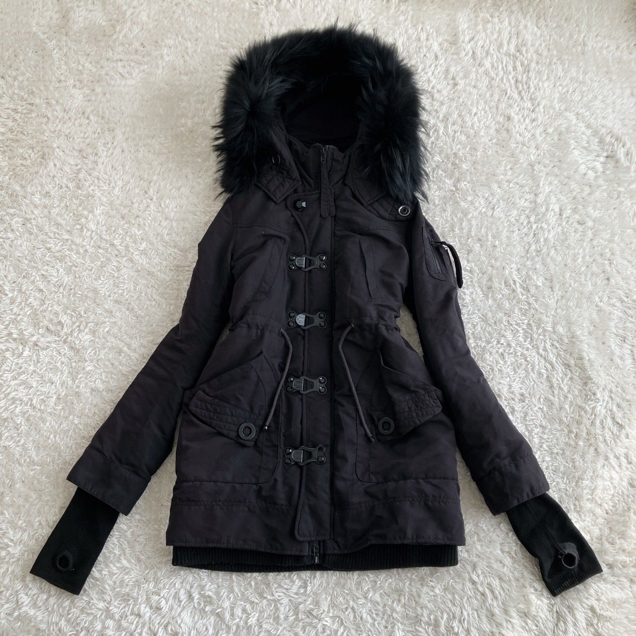 y2k SLY ミリタリーモッズコート 美品 SLY スライ N3B モッズコート ボアライナー ベージュ ミリタリー y2k