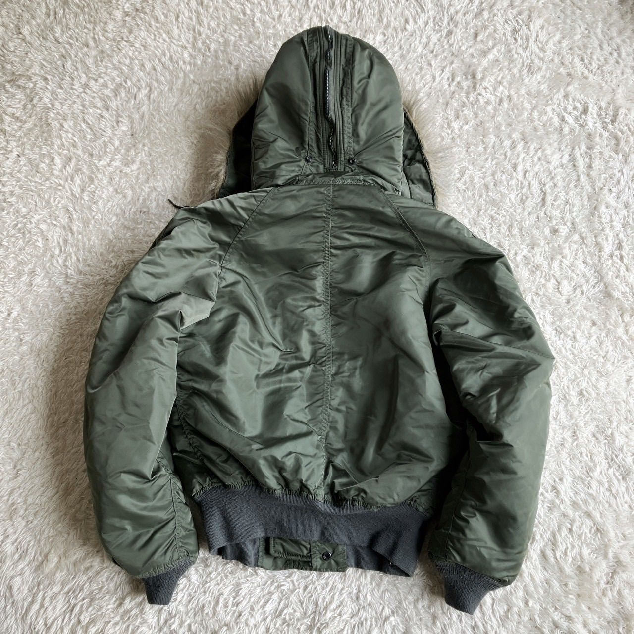 美品！90's USA製 ALPHA INDUSTRIES アルファ N-2B Y2K 短丈 カーキ