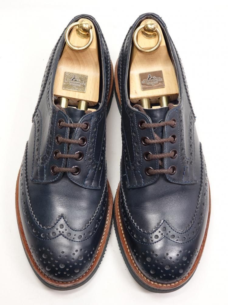 378 1031 上 トリッカーズ フルブローグ ネイビー カーフ 6-5