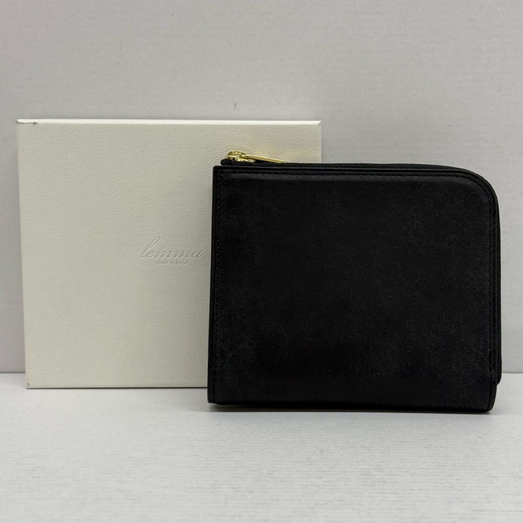 Lemma CURVA L字ファスナー プエブロ ブラック レンマ クルバ ショートウォレット コンパクト 二つ折り 財布 ブラック 黒 X0618-001 266
