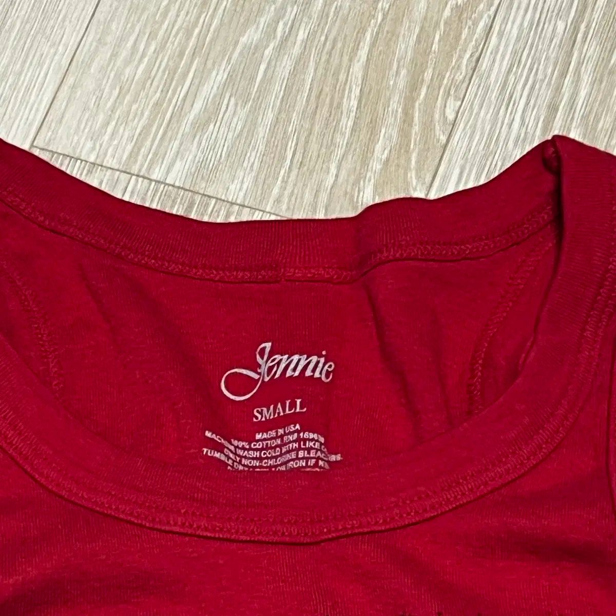  ジェニ レッド アイ タンクトップ S 半袖(Tシャツ) Tシャツ カットソー