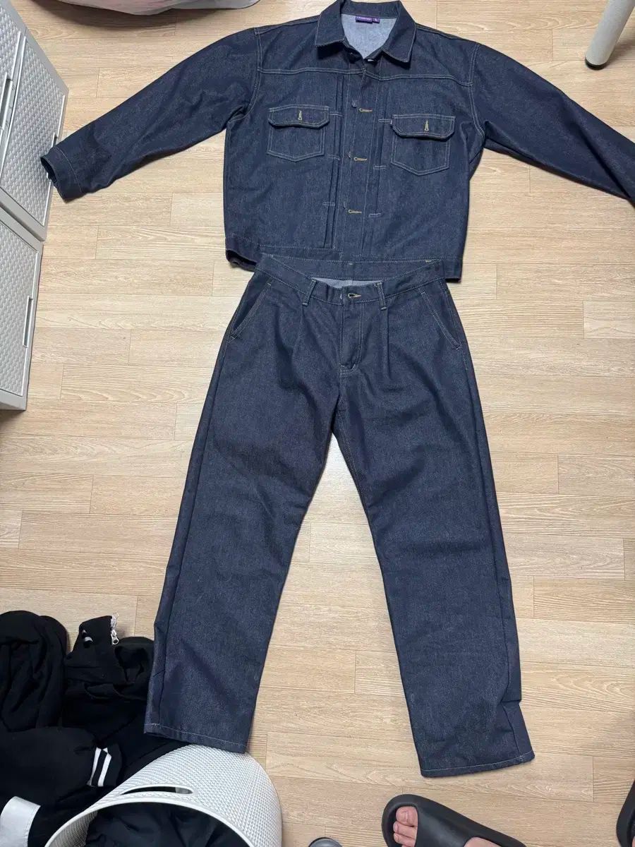 ラッパー カウボーイ デニム セットアップ トラッカー ジャケット ズボン