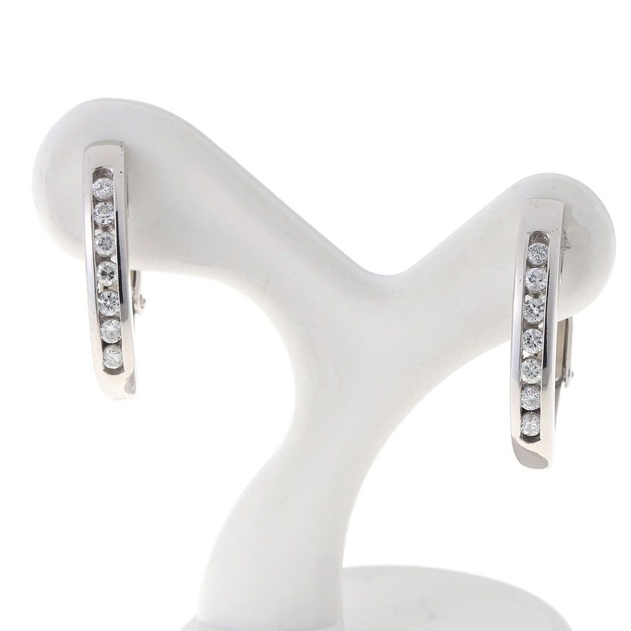 Pt900 K14WG イヤリング ダイヤモンド 0.24ct 商品番号 A-159212