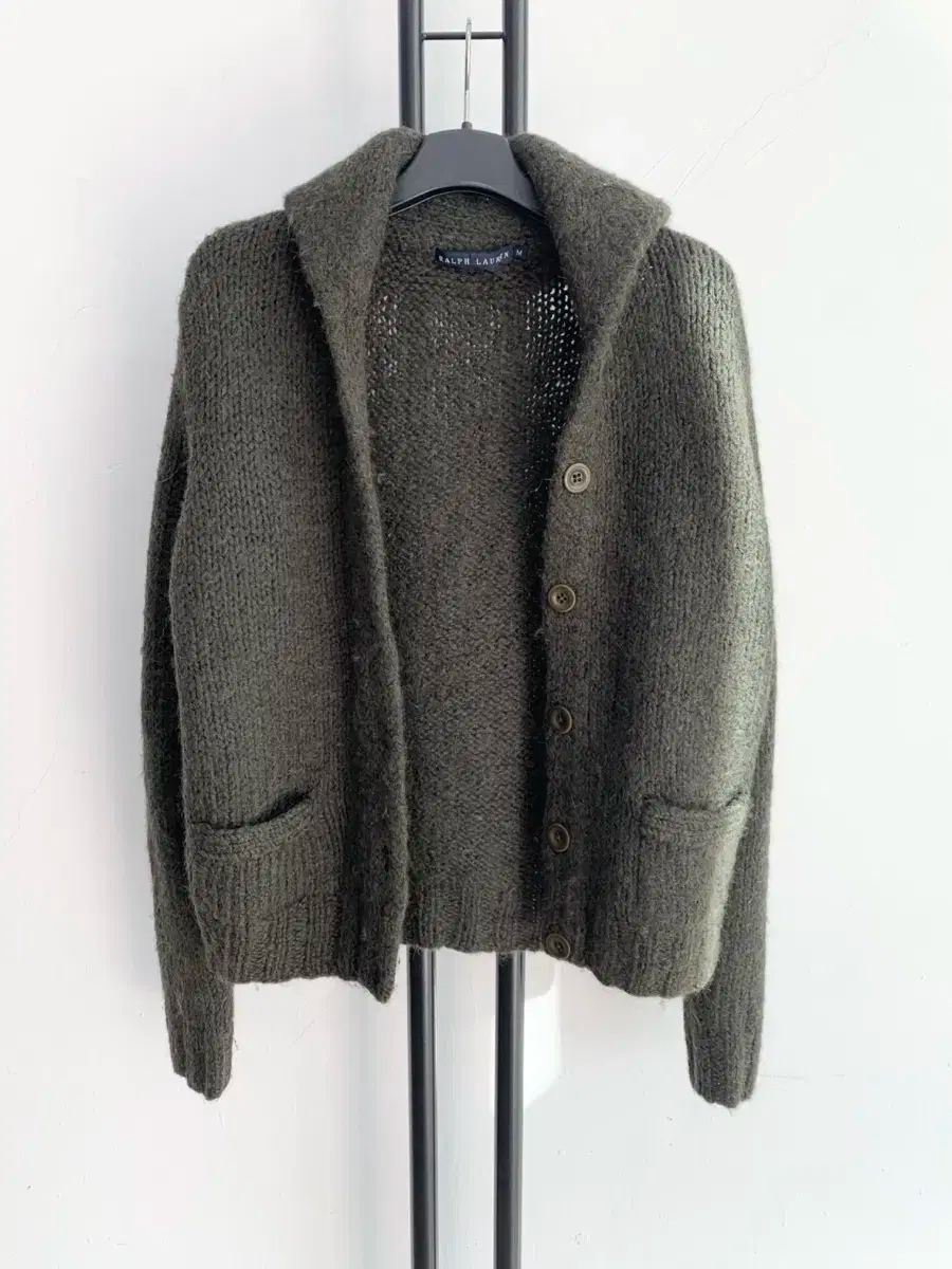ラルフローレン RALPH LAUREN カーキ ウール ニット カーディガン
