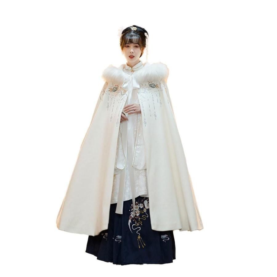 漢服女性の成人改良チャイナ服 漢服 コスチューム 中華服 レディース 演出服 ホワイト Free 高品質