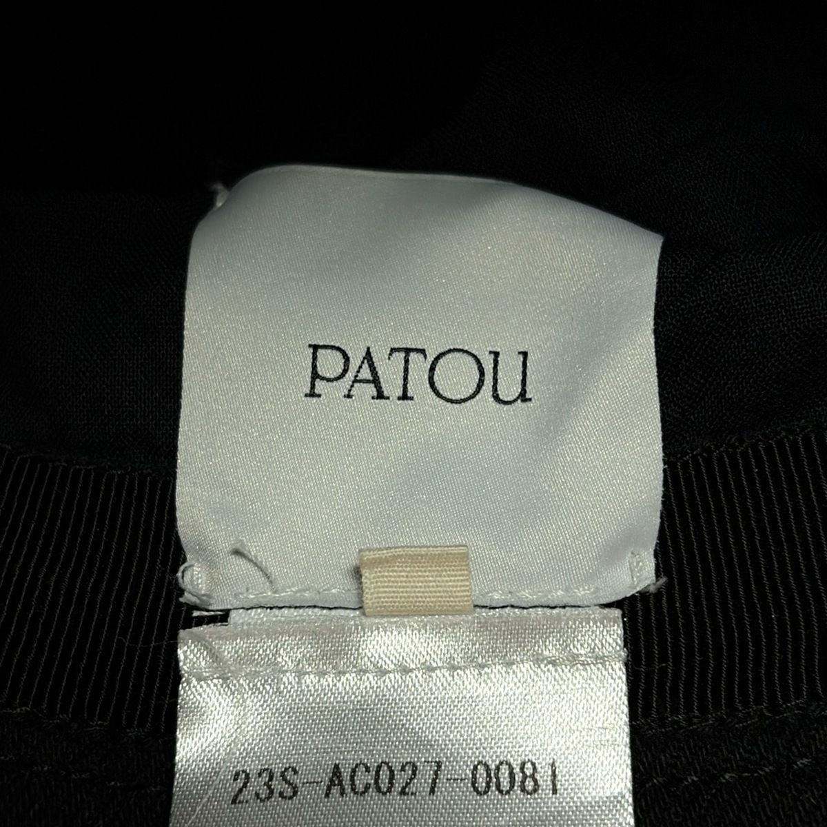 PATOU パトゥ ハット 黒 コットン WWW_SMP1DAWEKUDUS_SCH_ID