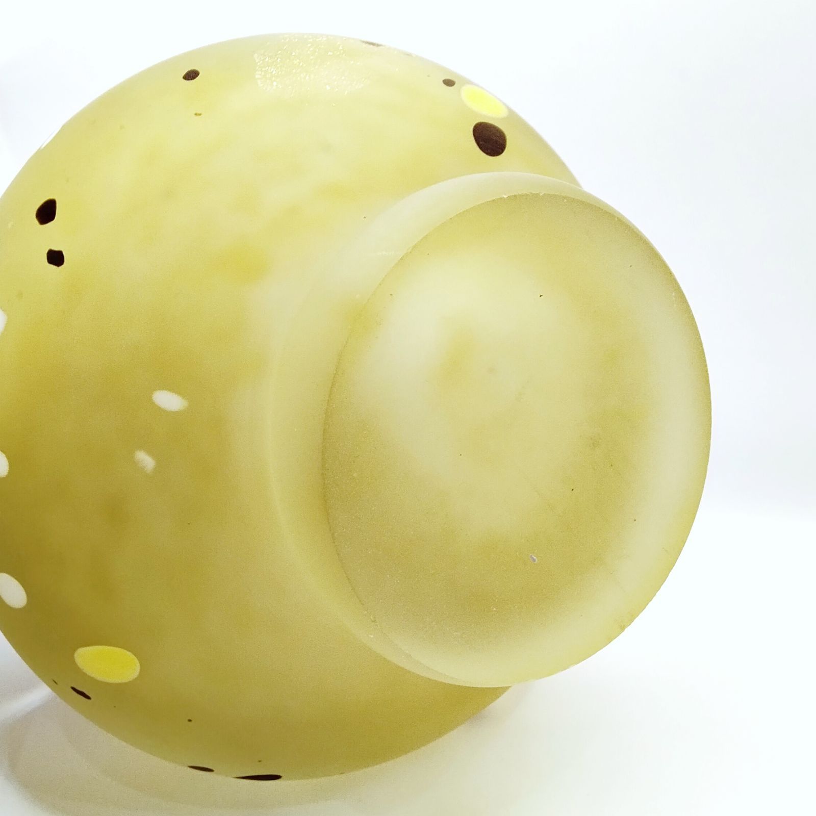 藤田喬平 手吹黄茶三彩花瓶 ガラス 工芸 金箔 手吹き製法 共