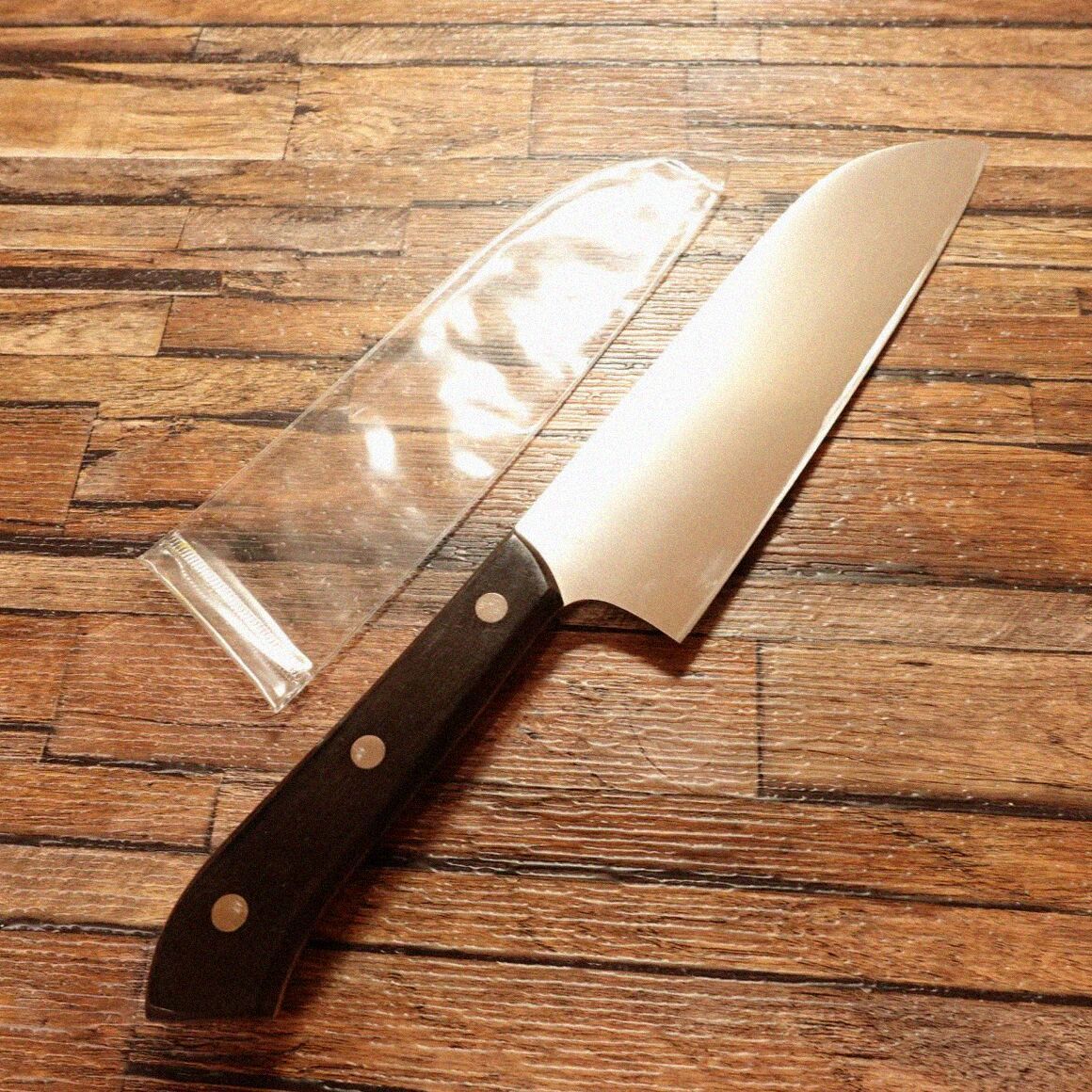 木屋 三徳包丁 研ぎ済 KIYA エーデルワイス 万能包丁 EDELWEISS 本刃付き 柄にシール 保護ケース付き 180mm