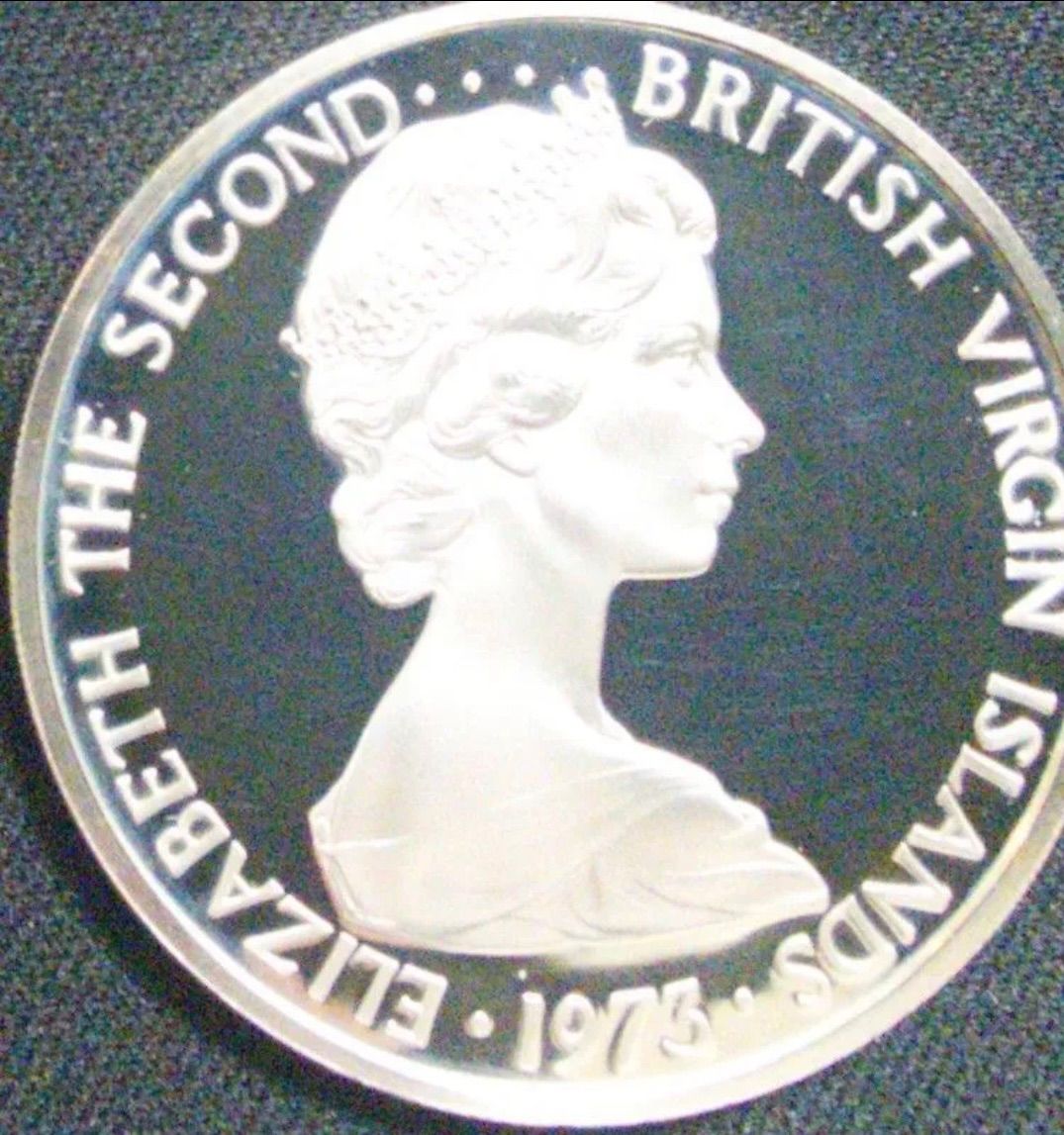 1973年 英領ヴァージン諸島 1ドル グンカン鳥記念銀貨 SV925 プルーフ