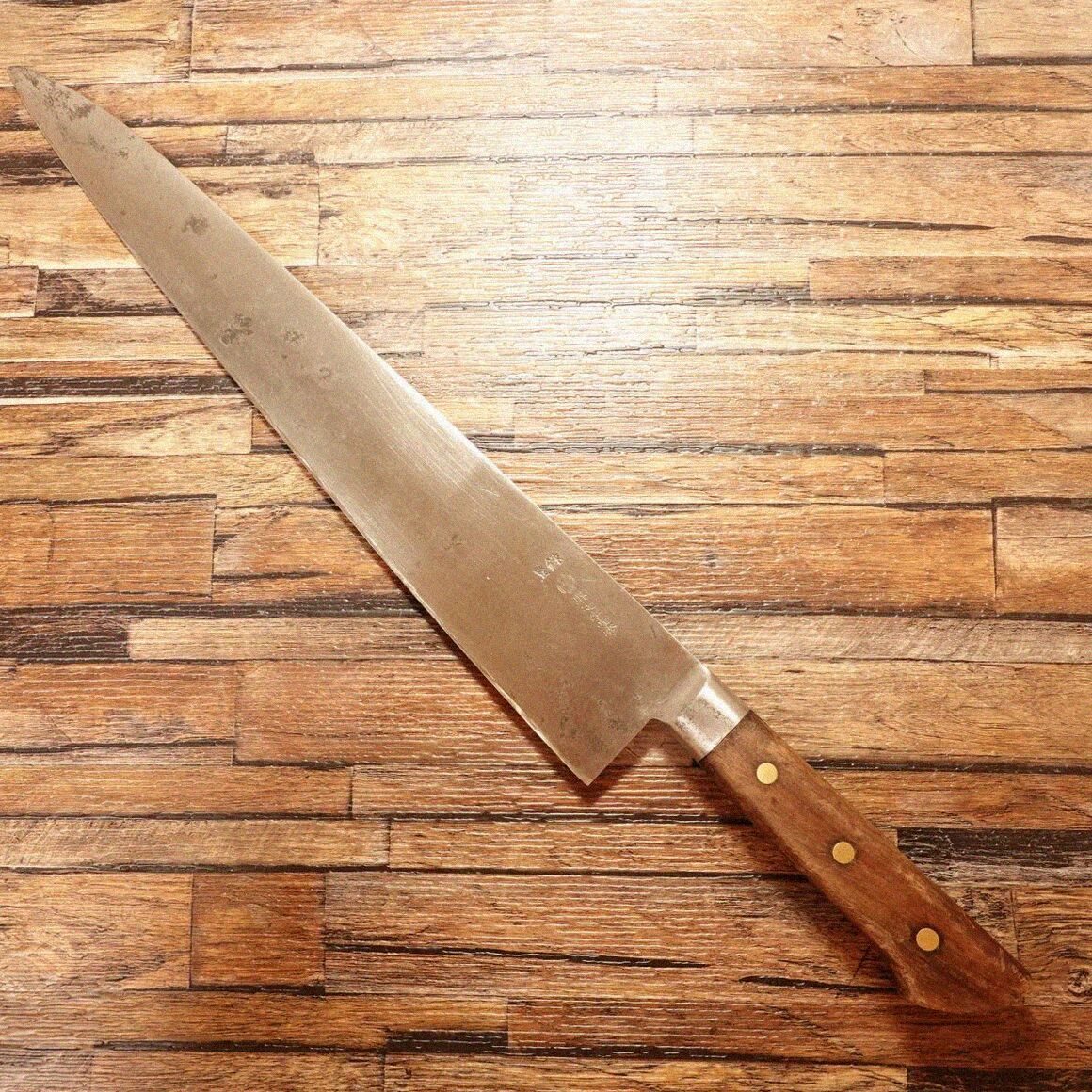 堺一文字光秀 牛刀 研ぎ済 万能包丁 シェフナイフ ハガネ 350mm