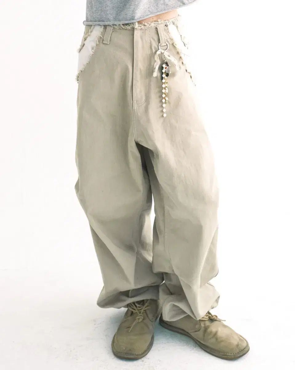 ショップフェアリー cut-off cotton maxi pants