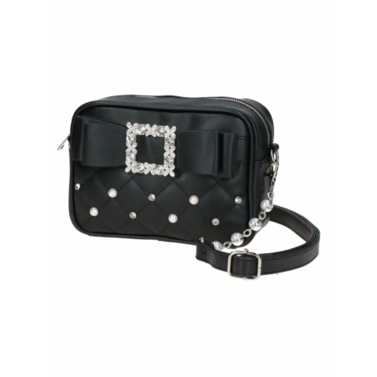 ノエミー リー ビジュー リボン ショルダー バッグ ブラック 量産型 地雷系