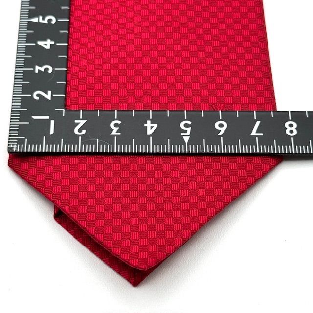 ルイヴィトン マイクロ ダミエ レッド／赤色 ネクタイ 016683 ルイヴィトン マイクロ ダミエ レッド／赤色 ネクタイ 016683 LOUIS