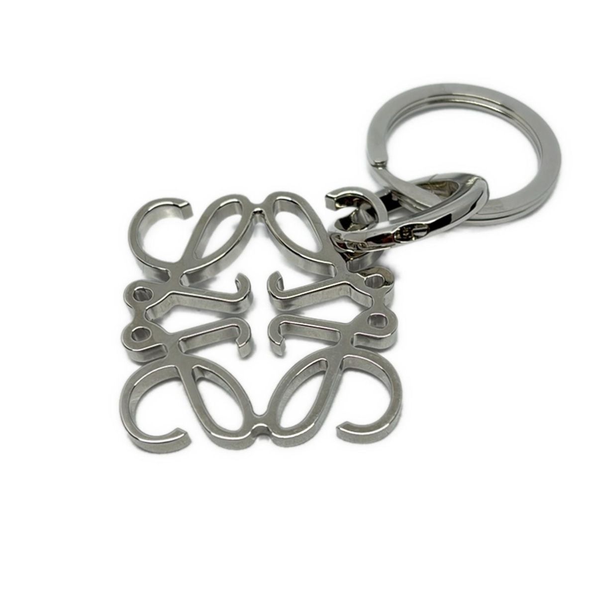 LOEWE ロエベ キーホルダー チャーム アナグラム キーリング 111.25.203 パラジウム キーリング