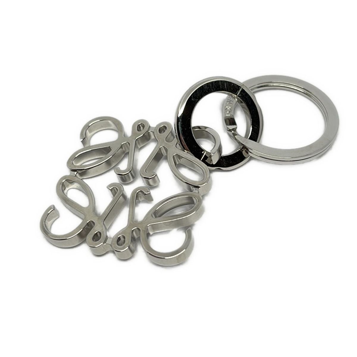 LOEWE ロエベ キーホルダー チャーム アナグラム キーリング 111.25.203 パラジウム