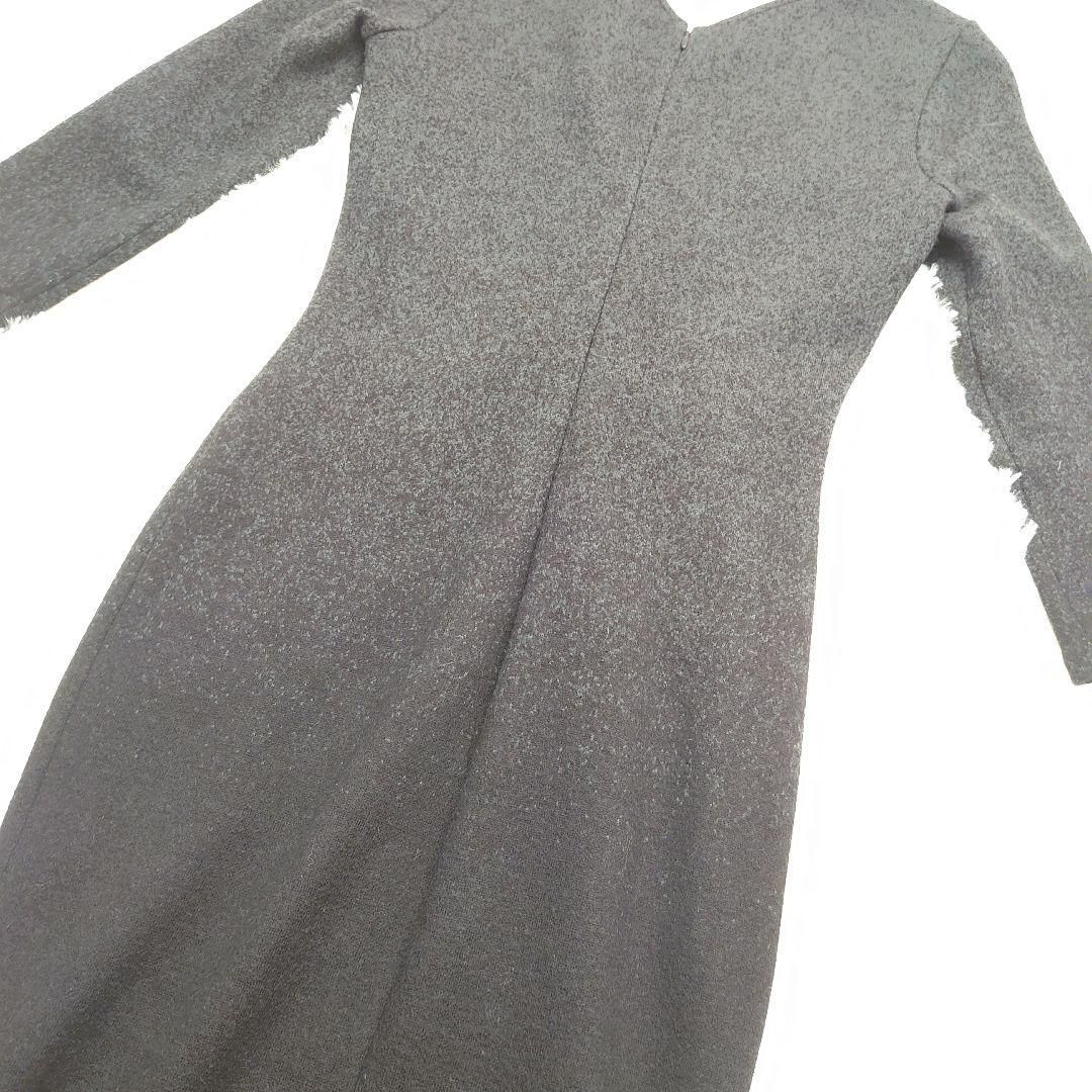  アルマーニ コレツォーニ ワンピース グラデーション ウール armani collezoni ITALY 長袖 七分袖 ニットワンピース