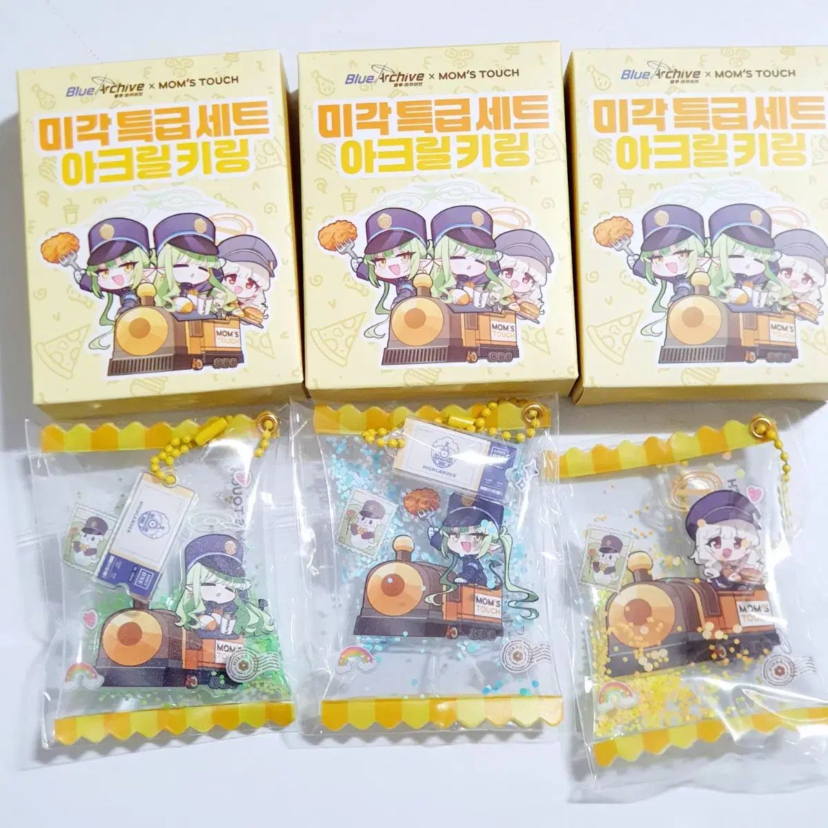 ブルーアーカイブ 맘タッチ ハイランダー コラボ アクリルキーホルダー アクリルブロック セット