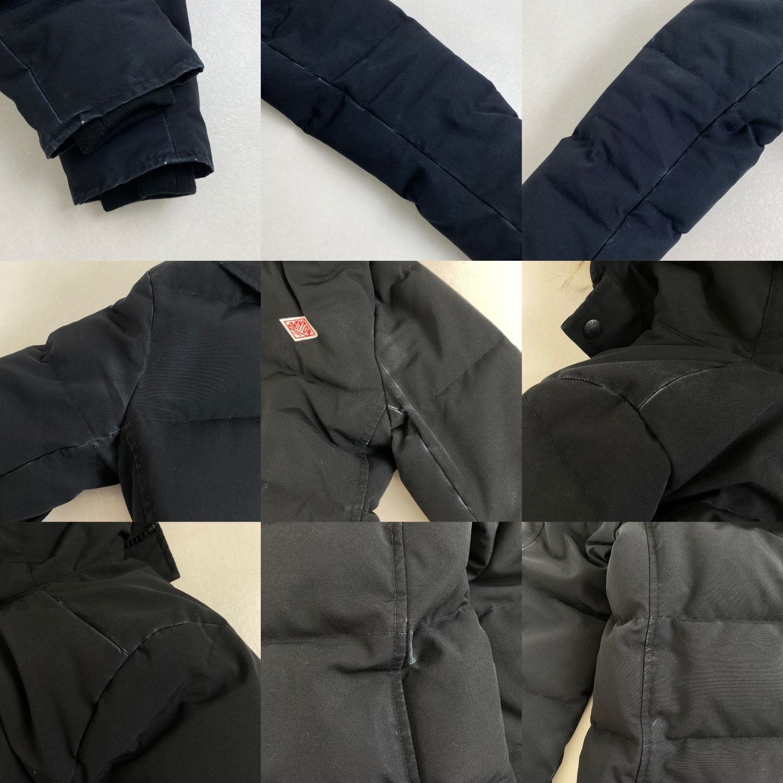 DANTON ダウンコート フード付き S ブラック ダントン ダウンコート DANTON フード ファー付き ブラック XS S相当
