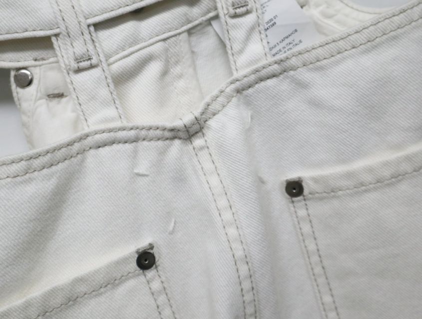  メゾンマルジェラ Maison Margiela ジーンズ サイズ38 ホワイト デニム パンツ ブーツカットデニム フレアデニム デニム ジーンズ