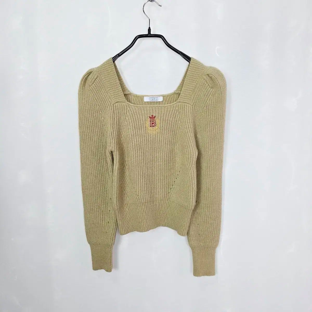 EGOIST エゴイスト スクエアネック クラウン 刺繍 ニット