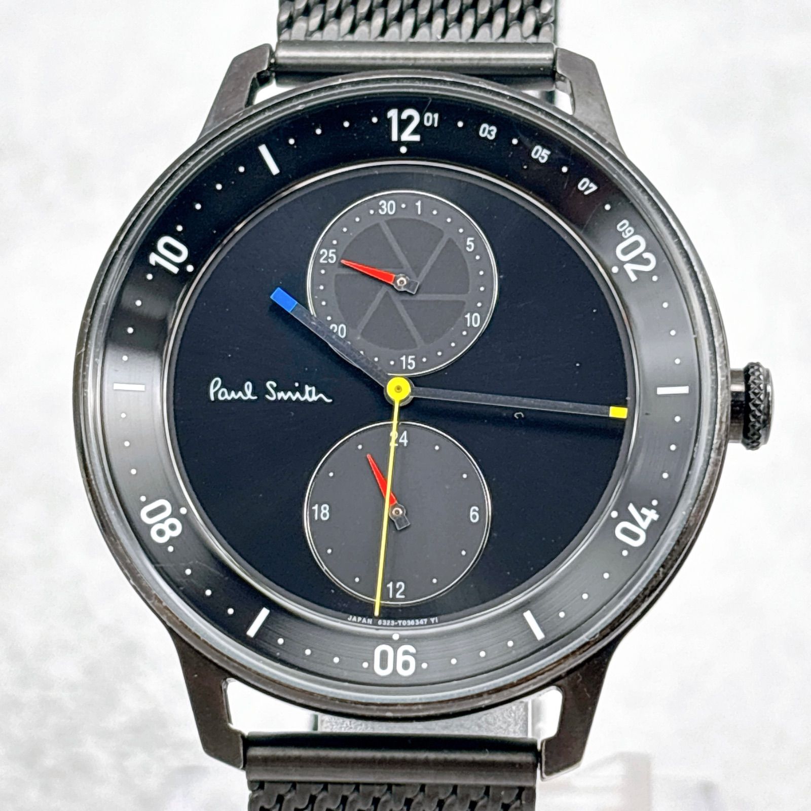 入手困難 Paul Smith スクエア クロノグラフ 腕時計 クォーツ キューブ