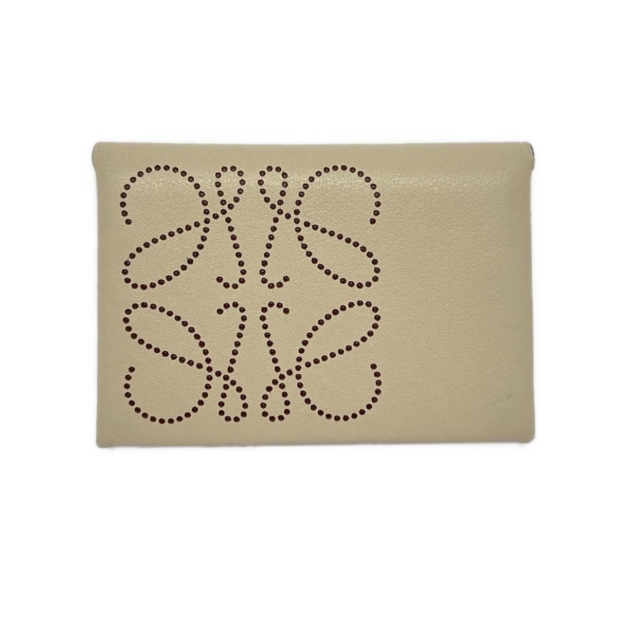 LOEWE ロエベ カードケース - グレーベージュ レザー