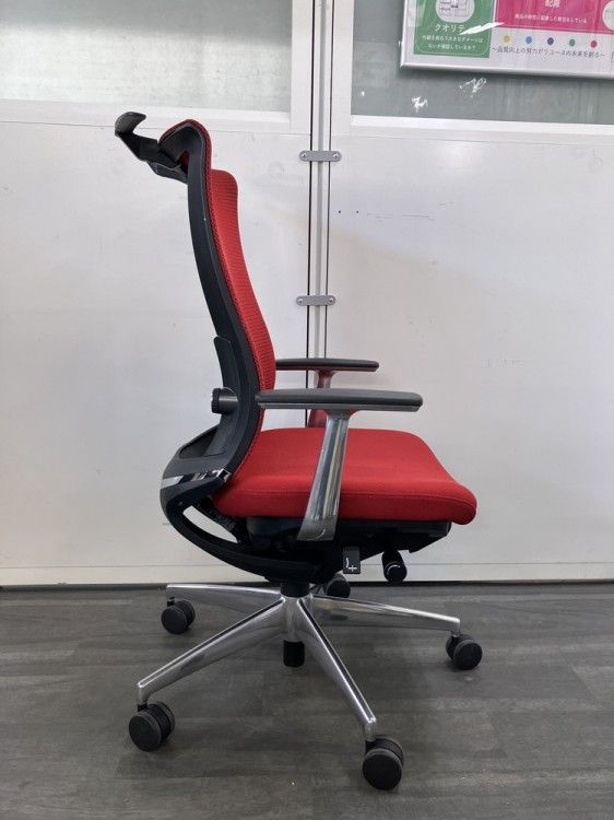  品 コクヨ 固定肘付ベゼルチェア CR A2863E6GMA8 レッド テラスチェア オフィスチェア ワークチェア 椅子 チェア