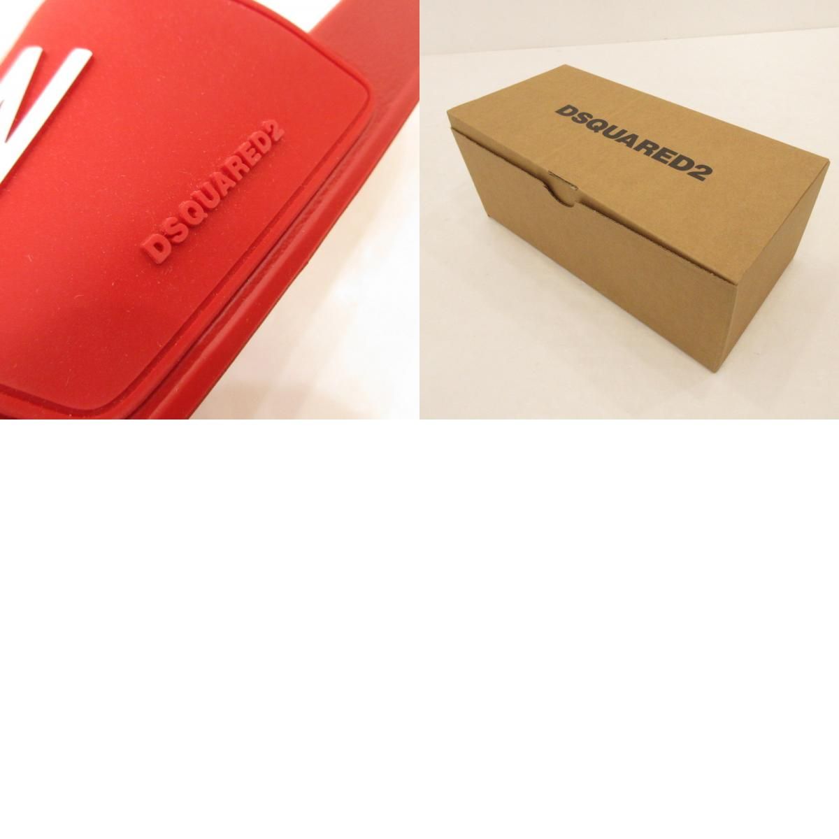  ディースクエアード サンダル BE ICON SLIDES FFM 0023 レッド 127 サンダル サンダル