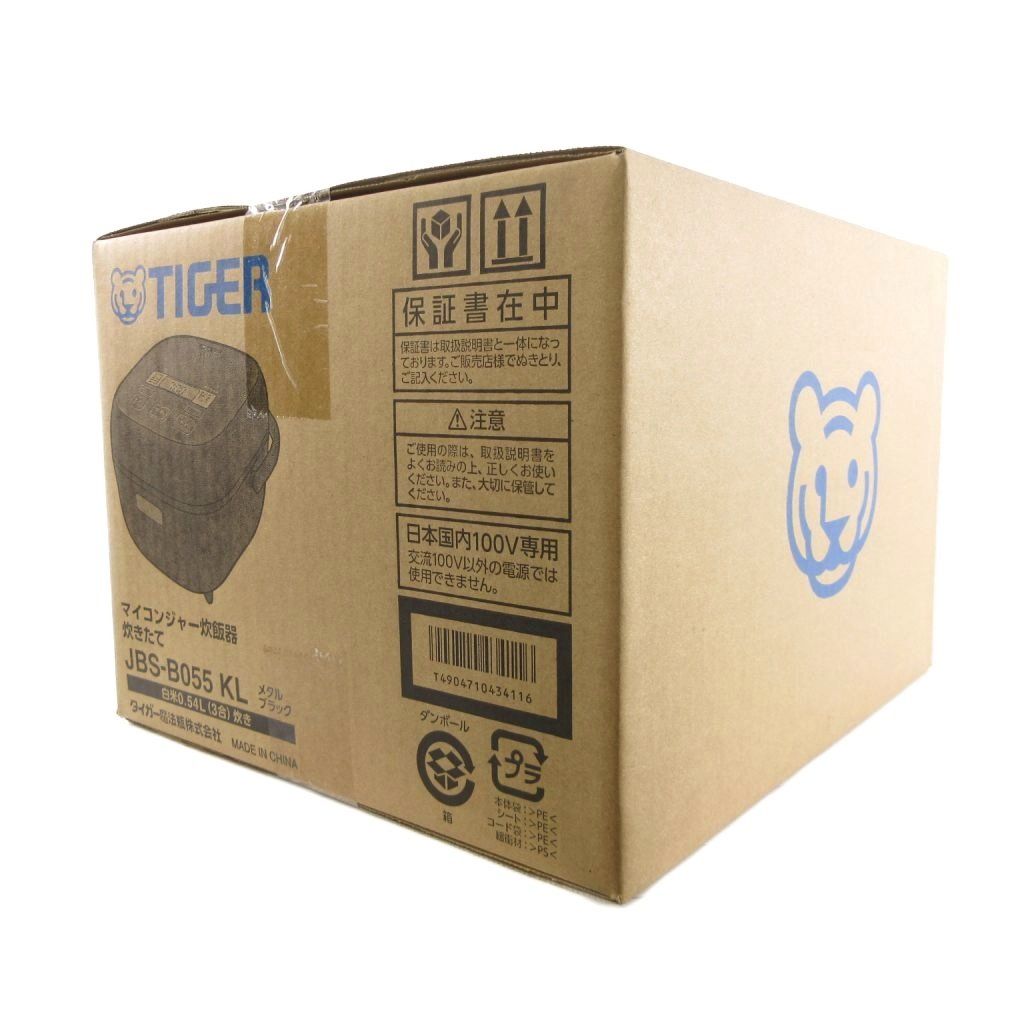 タイガー マイコンジャー 炊飯器 炊きたて 3合炊き JBS B 055 KL メタルブラック