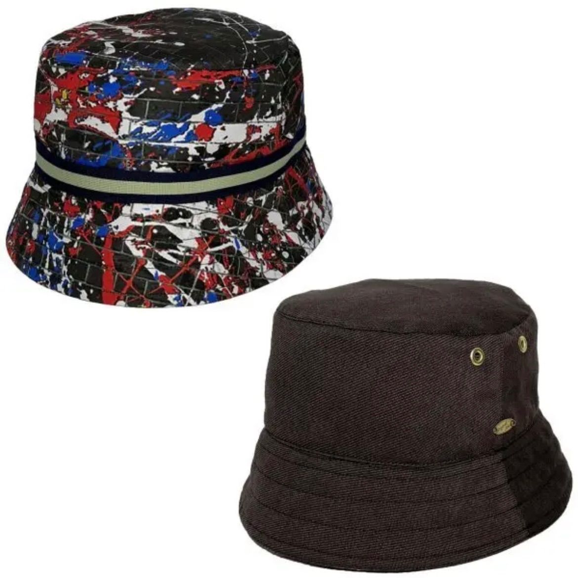 original john BUCKET HAT -reversible- TRICOLOUR×BROWN