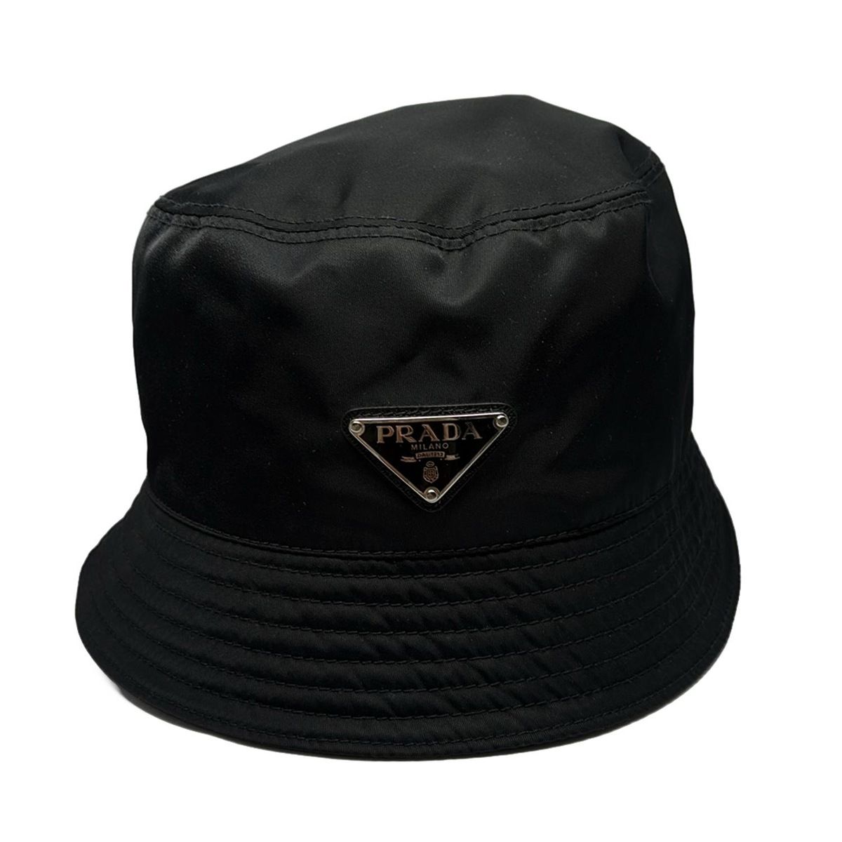 PRADA プラダ ハット M Re-Nylon バケットハット 1HC137 黒